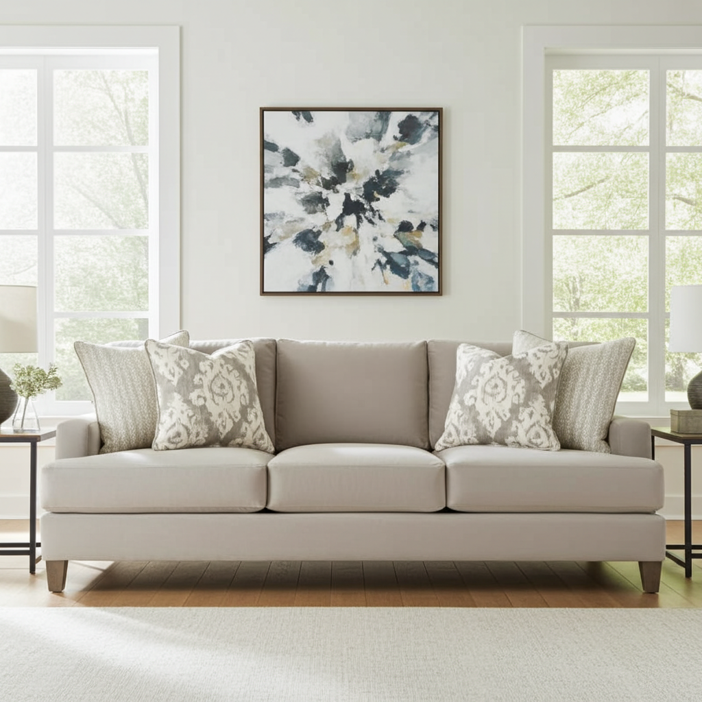 Mila Fabric Sofa - Grey